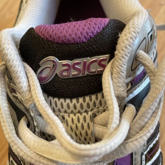 Asics Womens 8.5 Purple Gel T2N8N‎ Athletic Running Shoes Sneakers White - Picture 10 of 12